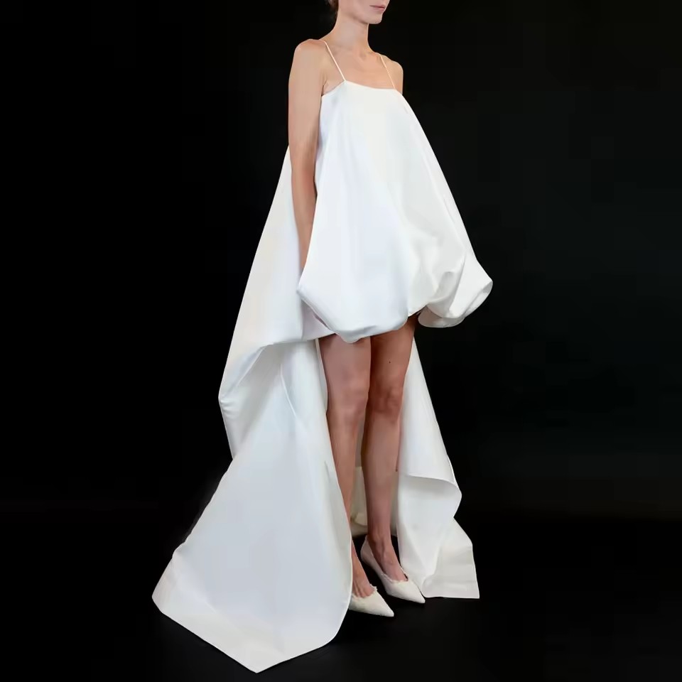 Unique Women'S Formal Wear - Vestido Maxi Blanco de Diseño Único