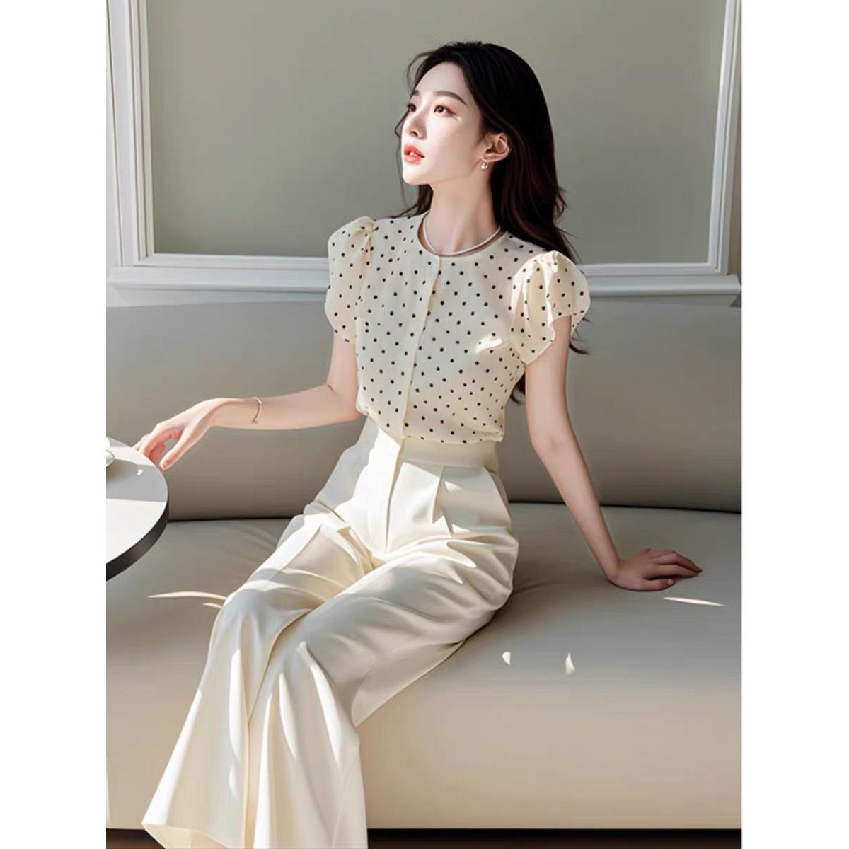 Women Formal Wear Tops - Nuevo conjunto elegante de dos piezas