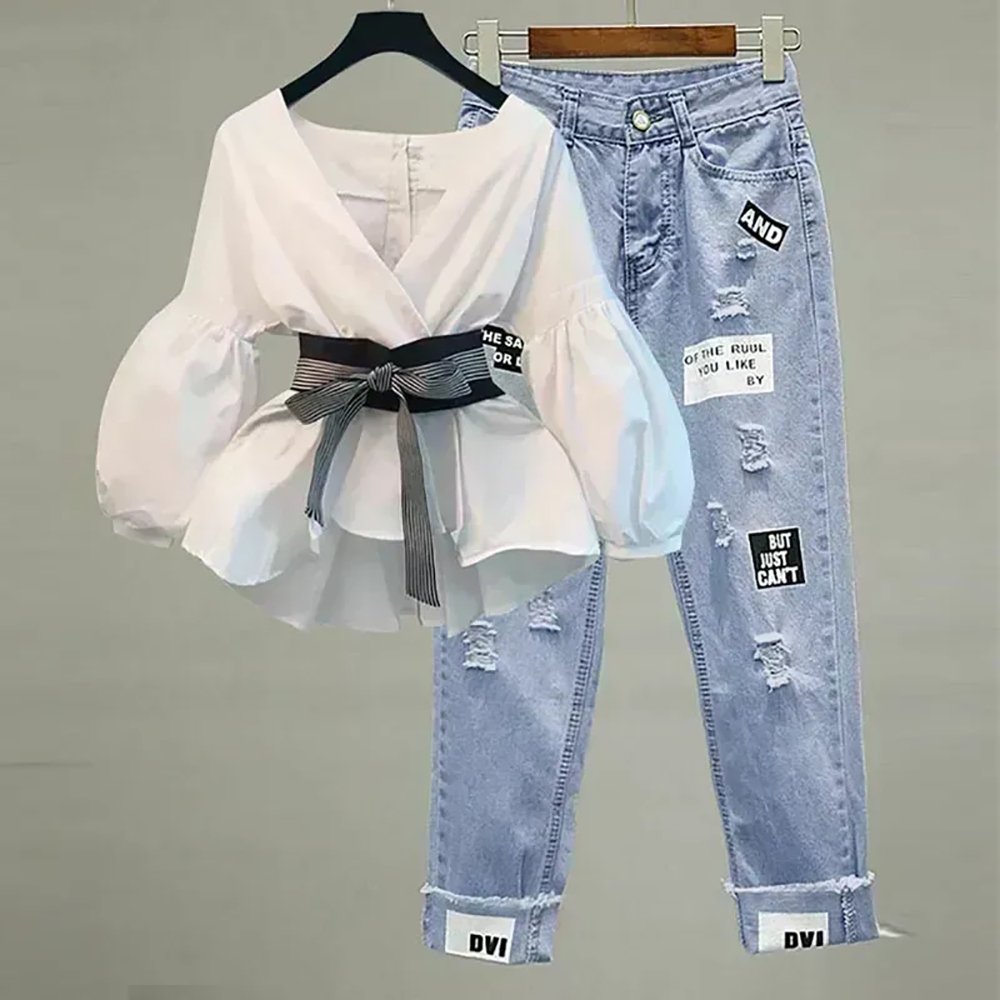 Women Formal Wear Tops - Camisa elegante de gasa con cuello