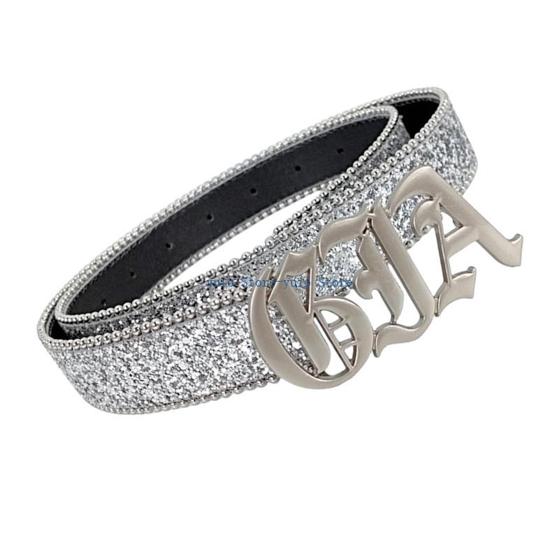 Women Formal Wear With Jeans - X7XB Cinturón con hebilla letra metal
