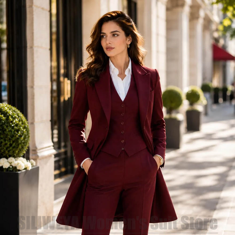 Women Formal Wear Blazers - Traje de 3 piezas para mujer,