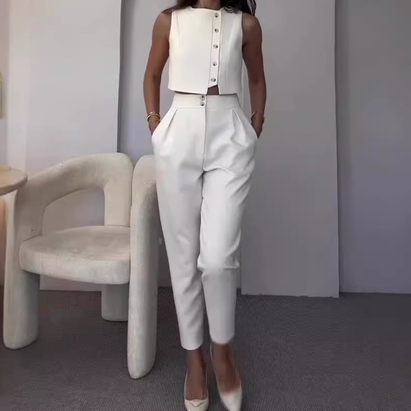 Women Formal Wear Tops - Conjuntos de dos piezas de chaleco