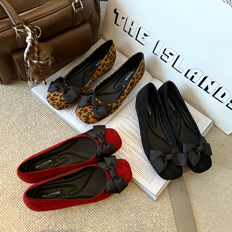 Women Formal Wear Shoes - Zapatos Planos de Ballet de Gamuza