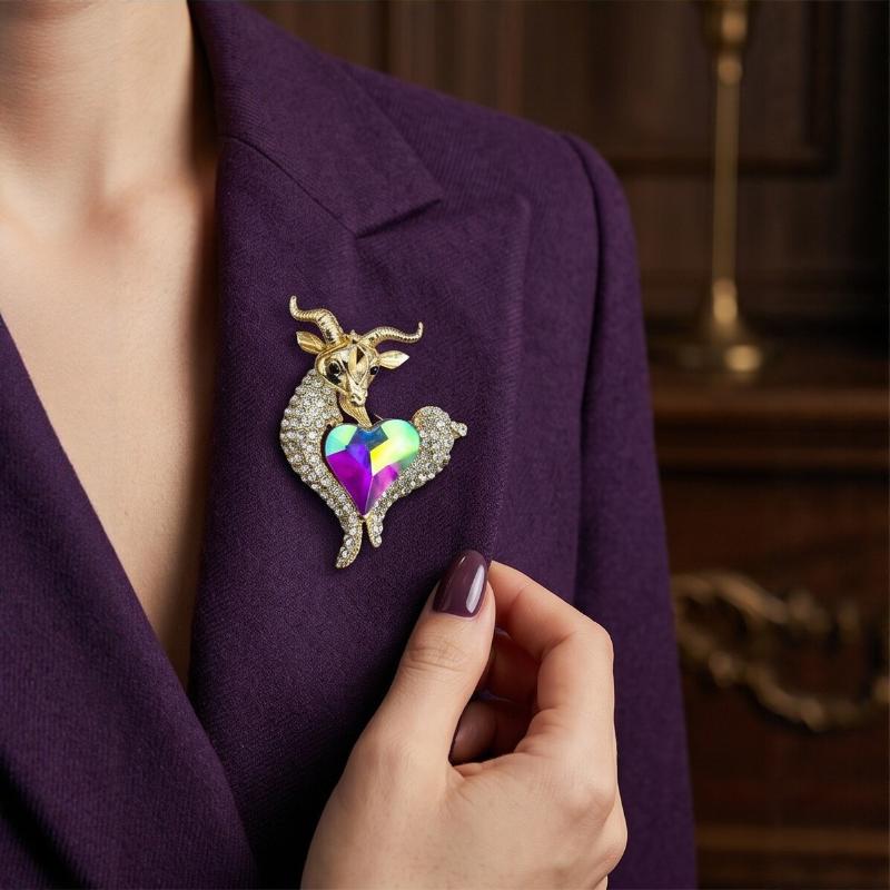 Broche Único de Cabra con Pedr - Unique Women'S Formal Wear reseña y precio
