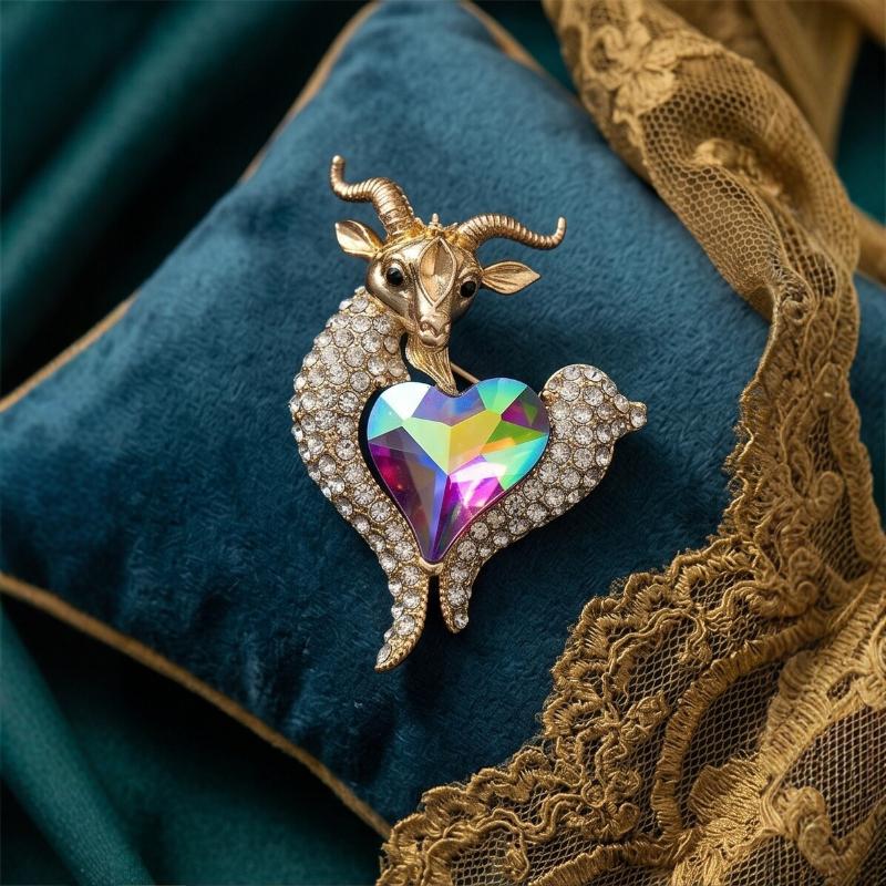 Broche Único de Cabra con Pedr - Unique Women'S Formal Wear reseña y precio