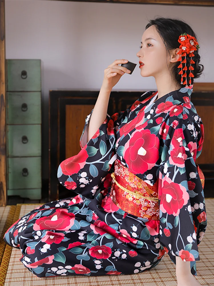 Vestido largo con estampado Fl - Japanese Women Formal Wear reseña y precio
