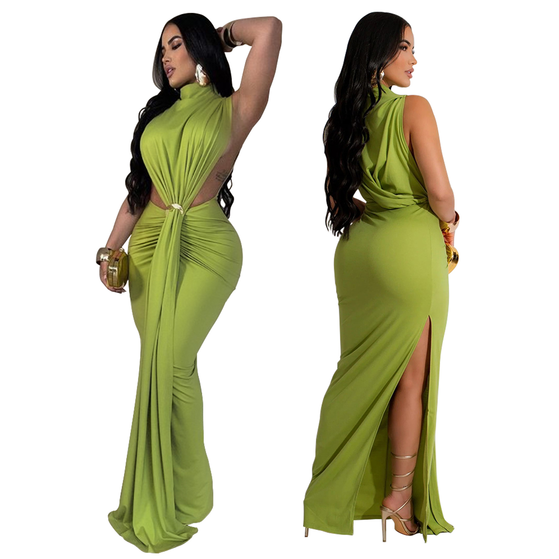 Vestido Largo para Mujer, Vest - Wrap Dress Work reseña y precio
