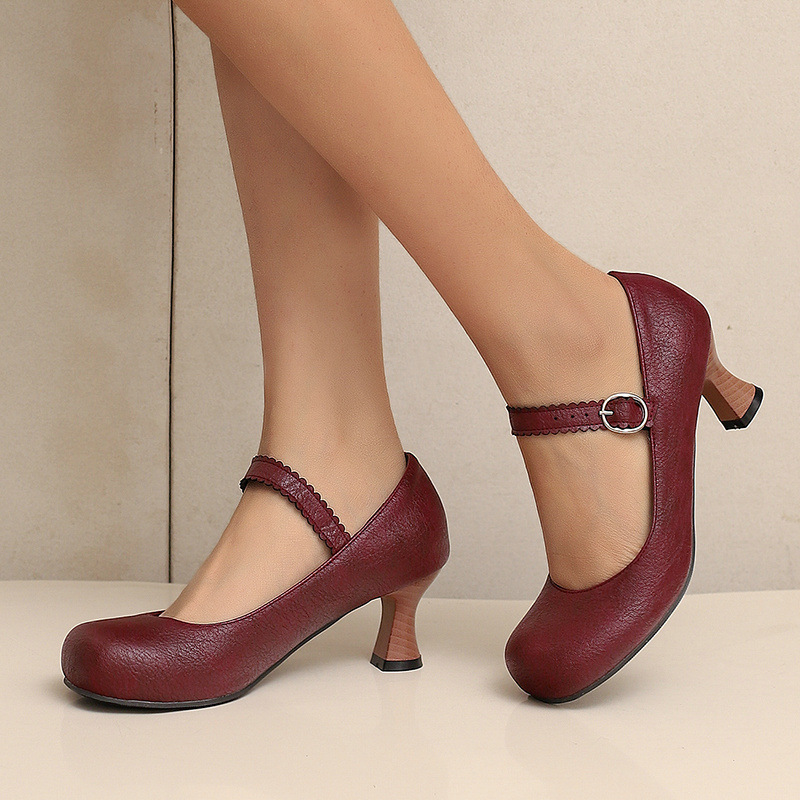 Zapatos de Tacón Bajo Estilo M - Women Formal Wear Shoes reseña y precio