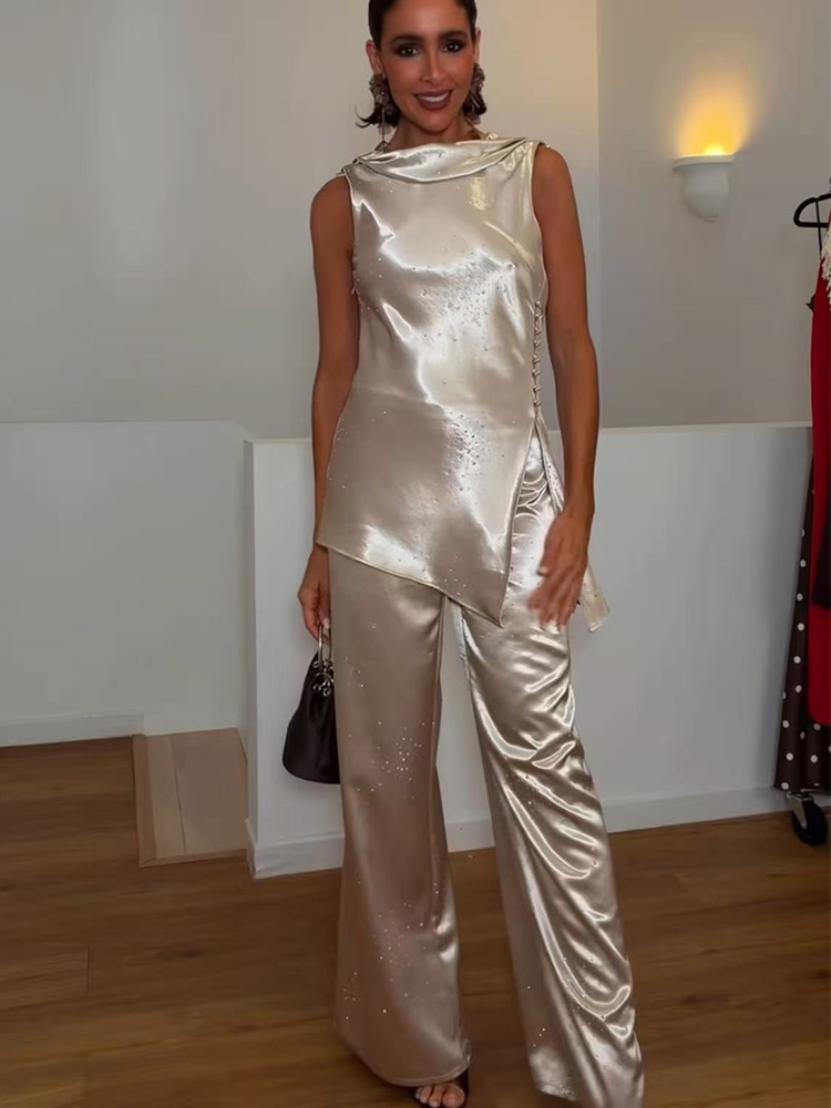 TFMLN Traje de Pantalón Elegan - Women Formal Wear Tops reseña y precio