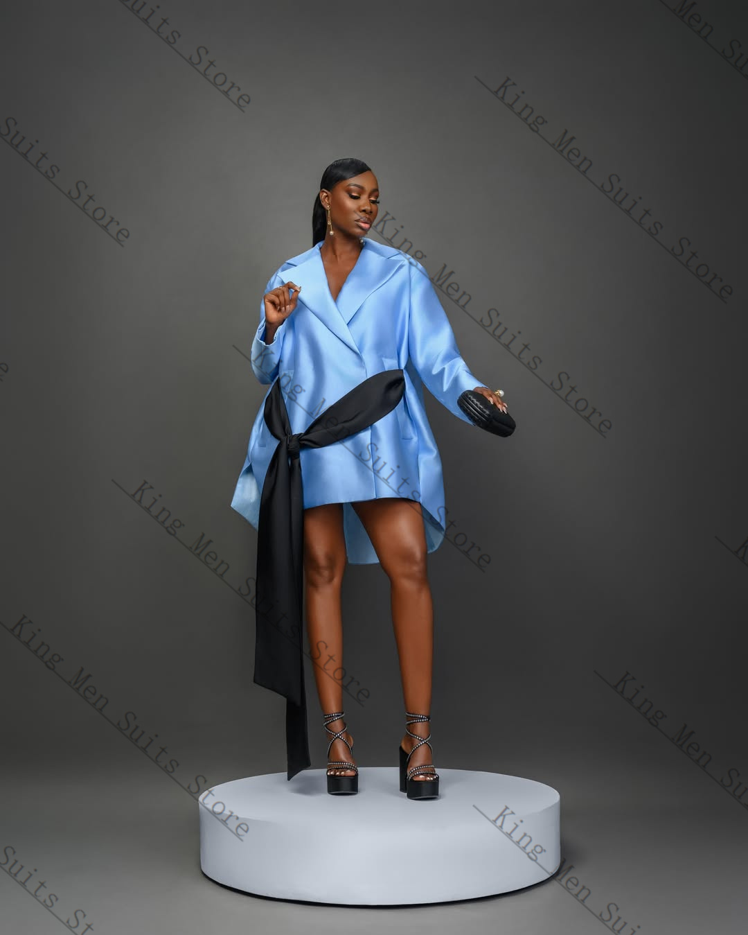 Traje Elegante Azul para Mujer - Women Formal Wear With Skirt reseña y precio