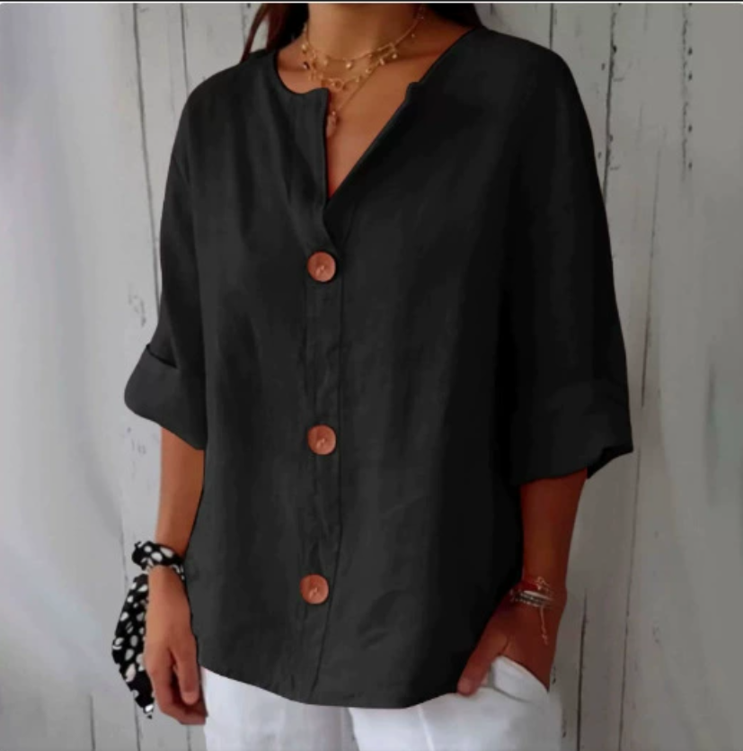 Camisa Holgada de Talla Grande - Women Formal Wear Tops reseña y precio