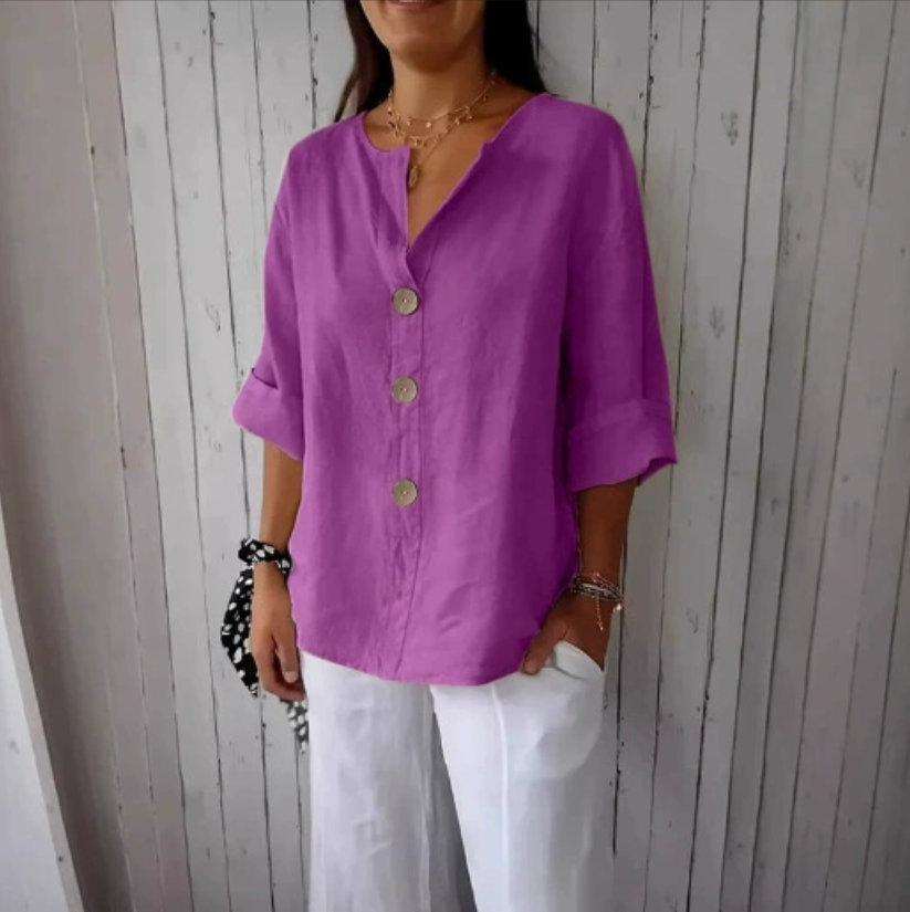 Camisa Holgada de Talla Grande - Women Formal Wear Tops reseña y precio