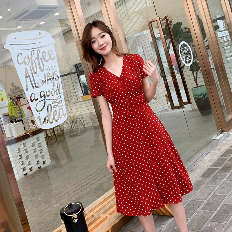 Vestido corto de gasa con esta - Wrap Dress Work reseña y precio